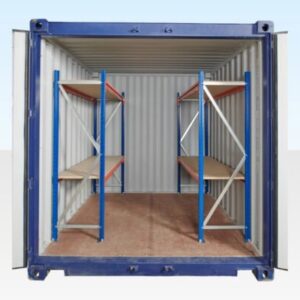 adjustable, heavy duty racking for container