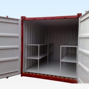8ft x 8ft raised and flat floor bunded store