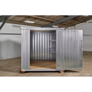 3m x 2.1m flat pack storage container – galvanised