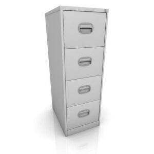 site office 4 drawer metal filing cabinet