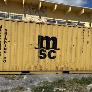 Used 20ft Conex Shipping / Storage Container – Yellow/Gold